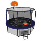 Батут UNIX line SUPREME GAME 10 ft + Basketball синий