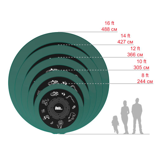Батут пружинный с защитной сеткой UNIX line SUPREME GAME 16ft (зеленый) + баскетбольный набор Батут пружинный с защитной сеткой UNIX line SUPREME GAME 16ft (зеленый) + баскетбольный набор