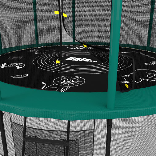 Батут пружинный с защитной сеткой UNIX line SUPREME GAME 16ft (зеленый) + баскетбольный набор Батут пружинный с защитной сеткой UNIX line SUPREME GAME 16ft (зеленый) + баскетбольный набор