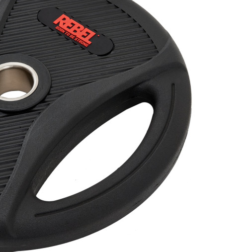 Диск олимпийский обрезиненный с двумя хватами 25 кг REBEL