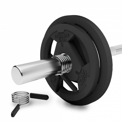 Диск олимпийский BRONZE GYM обрезиненный 1,25 кг с тремя хватами