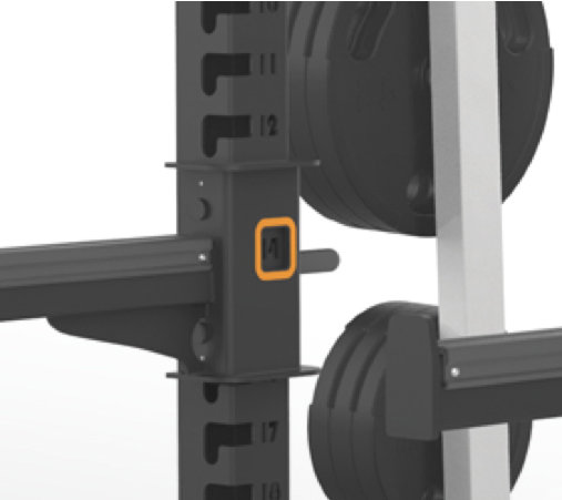 Визуальный индикатор установочной высоты и цветной штырь-блокировка позволяют изменить уровень установки грифа просто и быстро