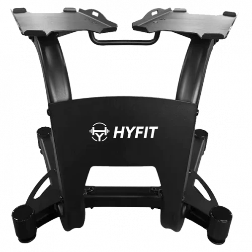 Стенд для регулируемых гантелей HYFIT для хранения пары гантелей весом 16 кг, 24 кг или 40 кг.