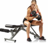 Пара регулируемых гантелей Original Fitness 40 кг на стойке