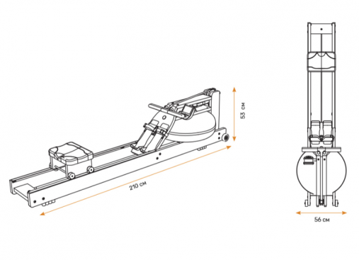 Гребной тренажер водный WaterRower Classic 300 с дисплеем S4 (материал рамы: орех)