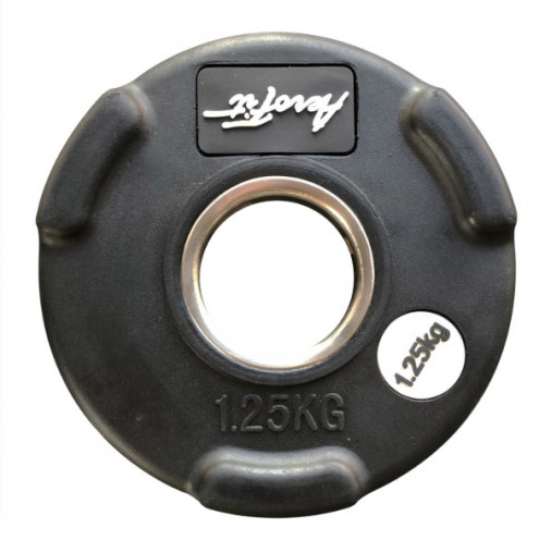 Олимпийский обрезиненный диск AeroFit AFPLB 1,25 кг, черный матовый Олимпийский обрезиненный диск AeroFit AFPLB 1,25 кг, черный матовый