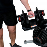 Пара регулируемых гантелей Liveup LS2315 по 40 кг на подставке