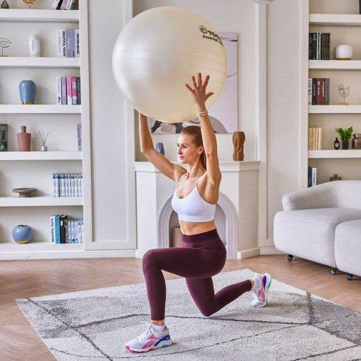 Гимнастический мяч TOGU ABS Powerball 55 см серебристо-перламутровый