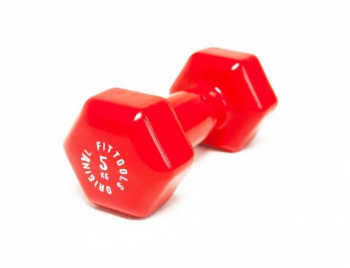 Гантель в виниловой оболочке 5 кг Original Fit.Tools красная Гантель в виниловой оболочке 5 кг Original Fit.Tools красная