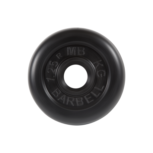 Блин "Стандарт" обрезиненный черный MB 1.25 кг ф26 мм Блин "Стандарт" обрезиненный черный MB 1.25 кг ф26 мм