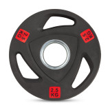 Диск 51 мм. полиуретановый с 3-мя хватами 2,5 кг VictoryFit олимпийский