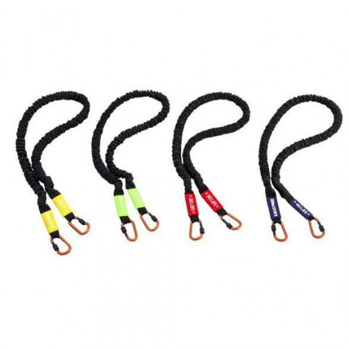 Амортизатор в рукаве с карабином LIVEPRO Resistance Tube высокое сопротивление, черный/красный Амортизатор в рукаве с карабином LIVEPRO Resistance Tube высокое сопротивление, черный/красный