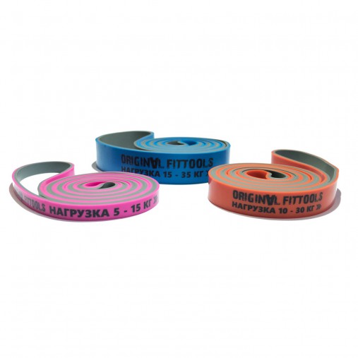 Набор из трех двуцветных эспандеров 208 см OFT Набор из трех двуцветных эспандеров 208 см OFT