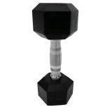 Набор гексагональных обрезиненных гантелей BRONZE GYM 2,5-25 кг - 10 пар, шаг 2,5 кг